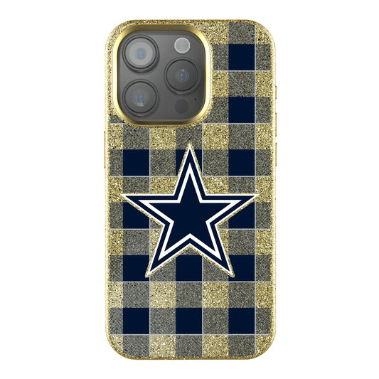 Dallas Cowboys Plaid Bling Phone Case for Apple iPhone