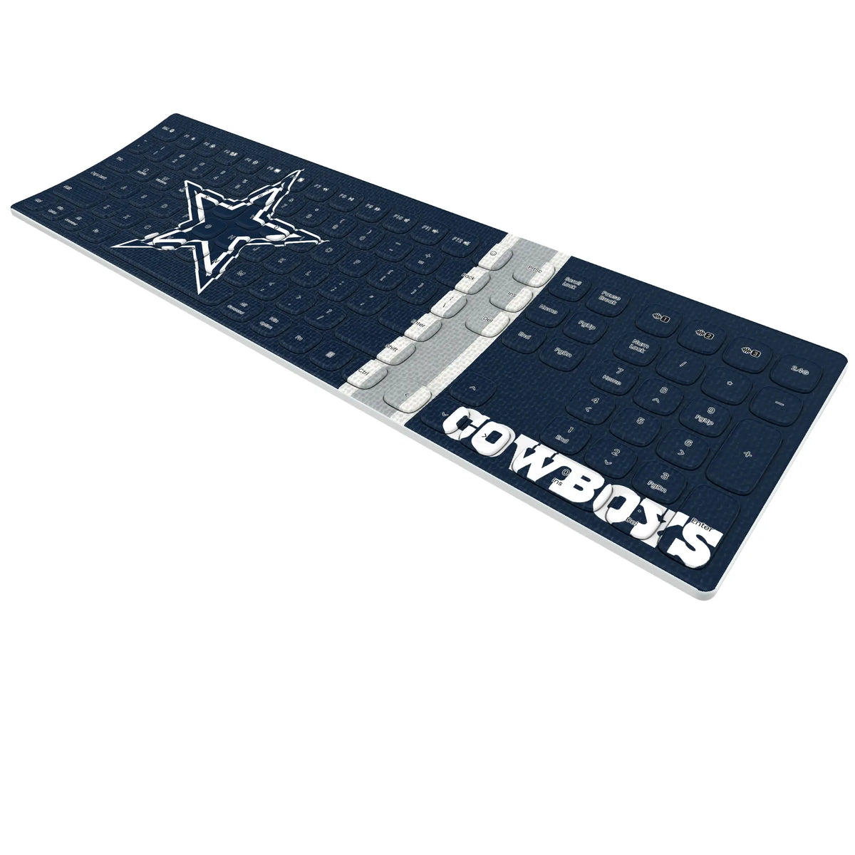 Dallas Cowboys Stripe Curved Wireless Keyboard