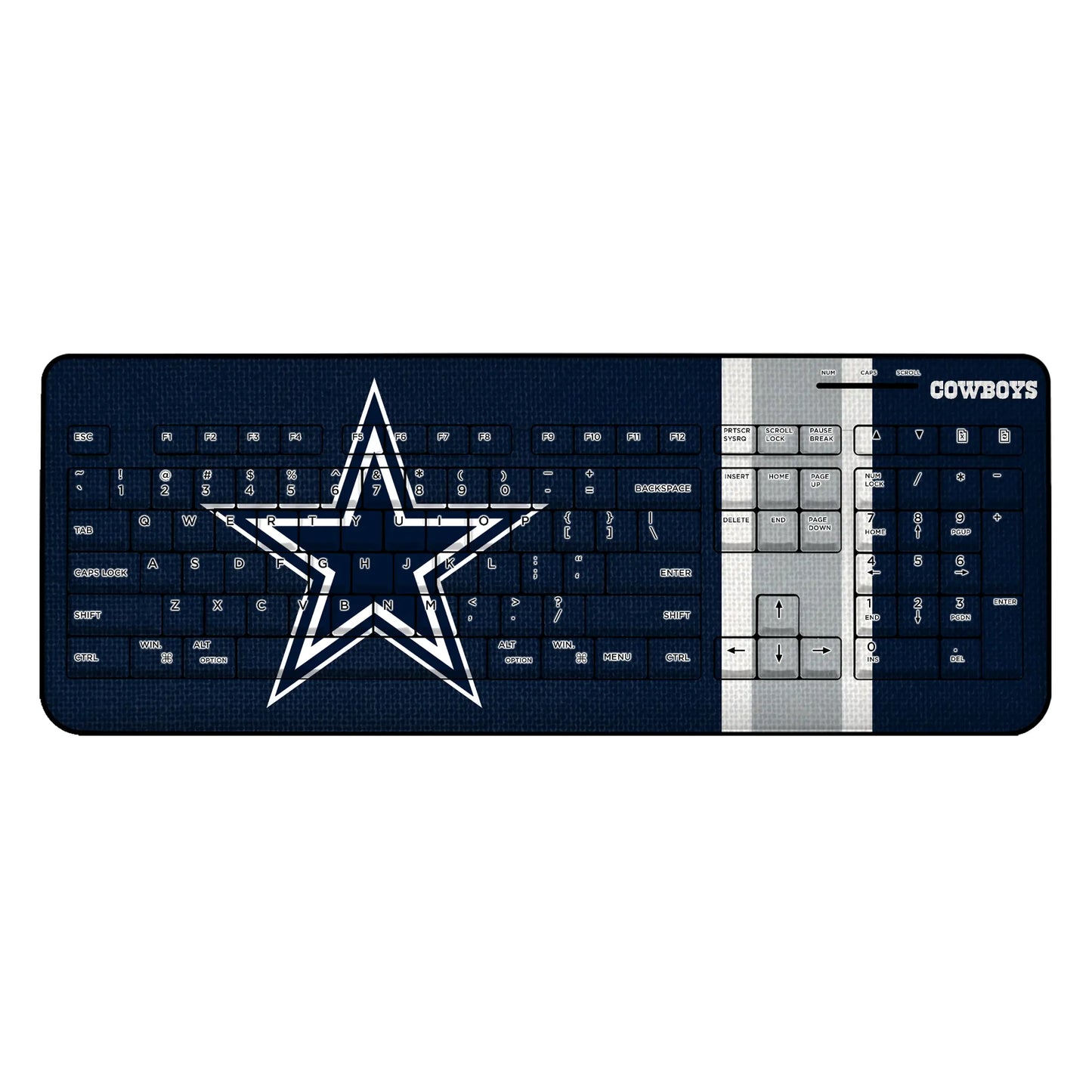 Dallas Cowboys Stripe Wireless USB Keyboard