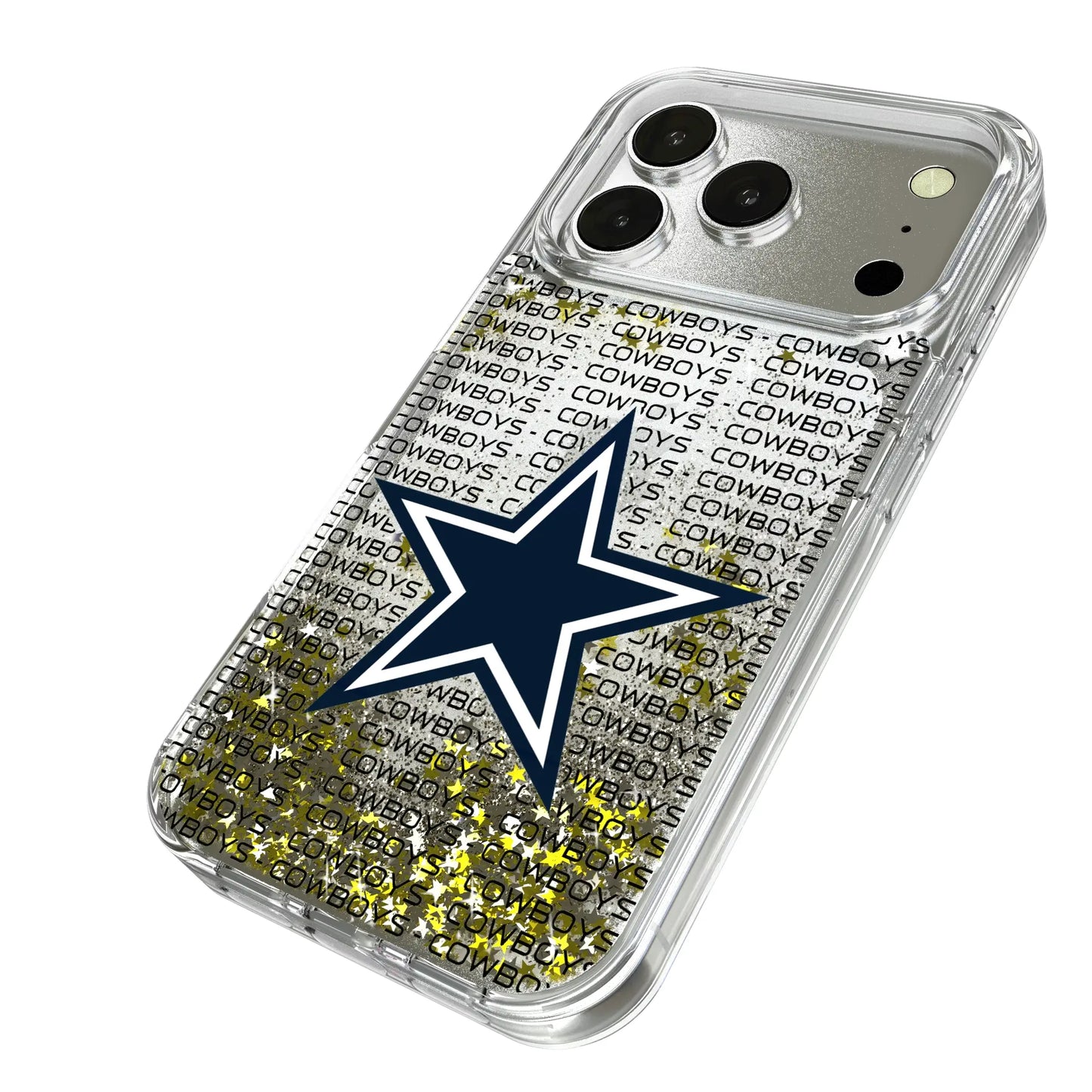 Dallas Cowboys Text Backdrop Glitter Phone Case for Apple iPhone