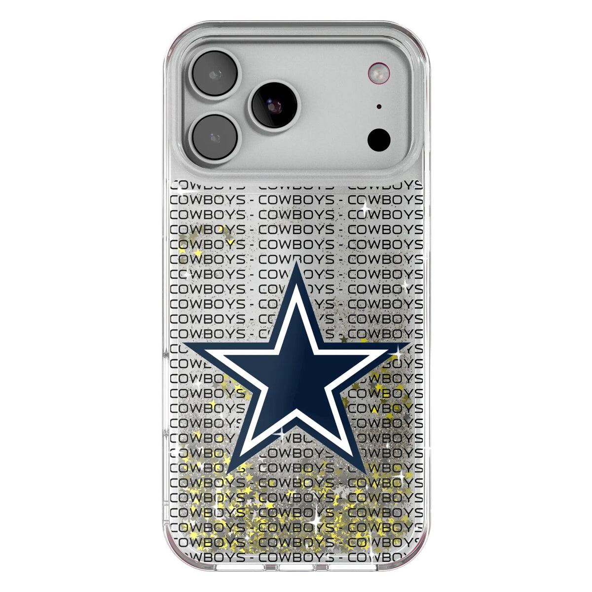 Dallas Cowboys Text Backdrop Glitter Phone Case for Apple iPhone