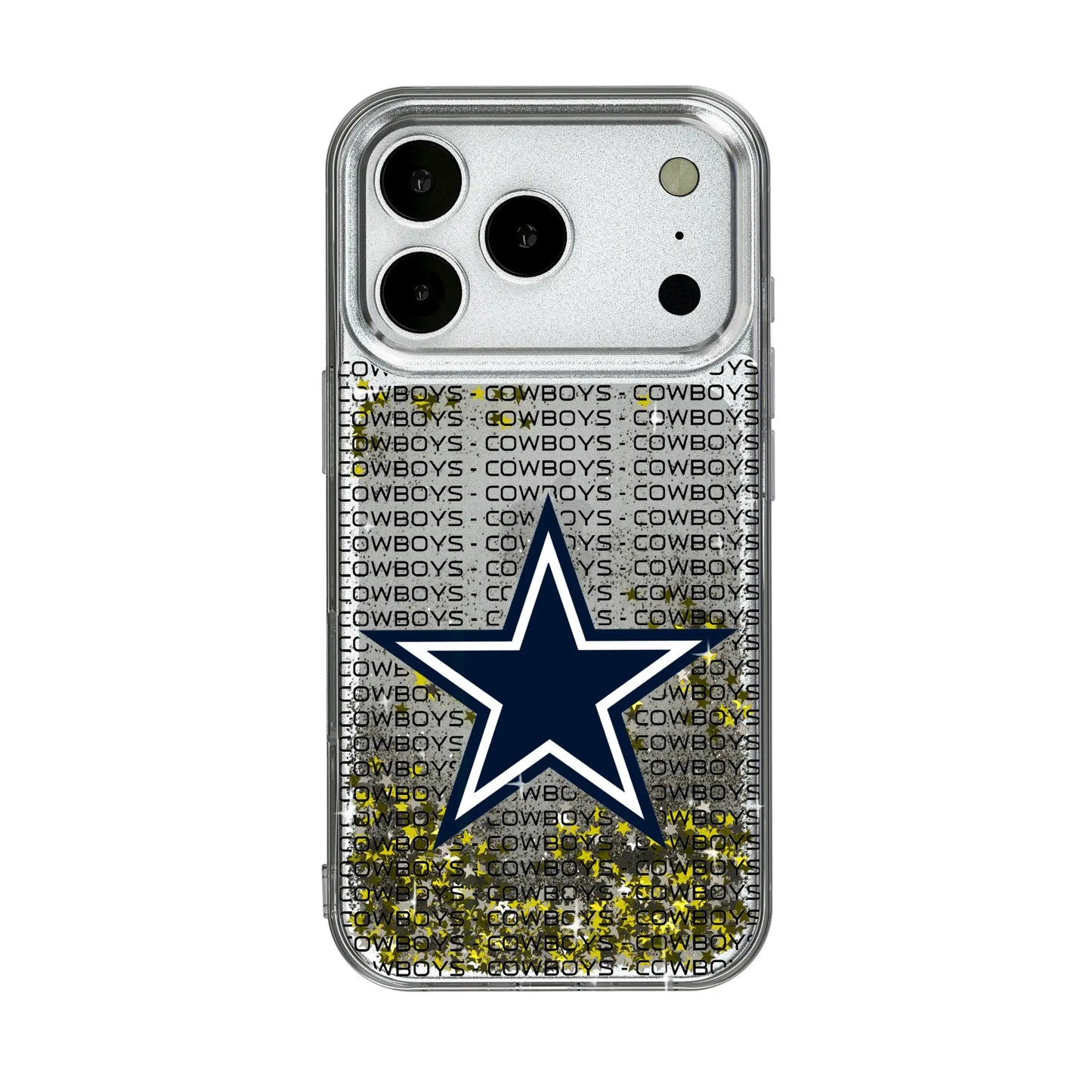 Dallas Cowboys Text Backdrop Glitter Phone Case for Apple iPhone