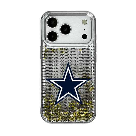 Dallas Cowboys Text Backdrop Glitter Phone Case for Apple iPhone