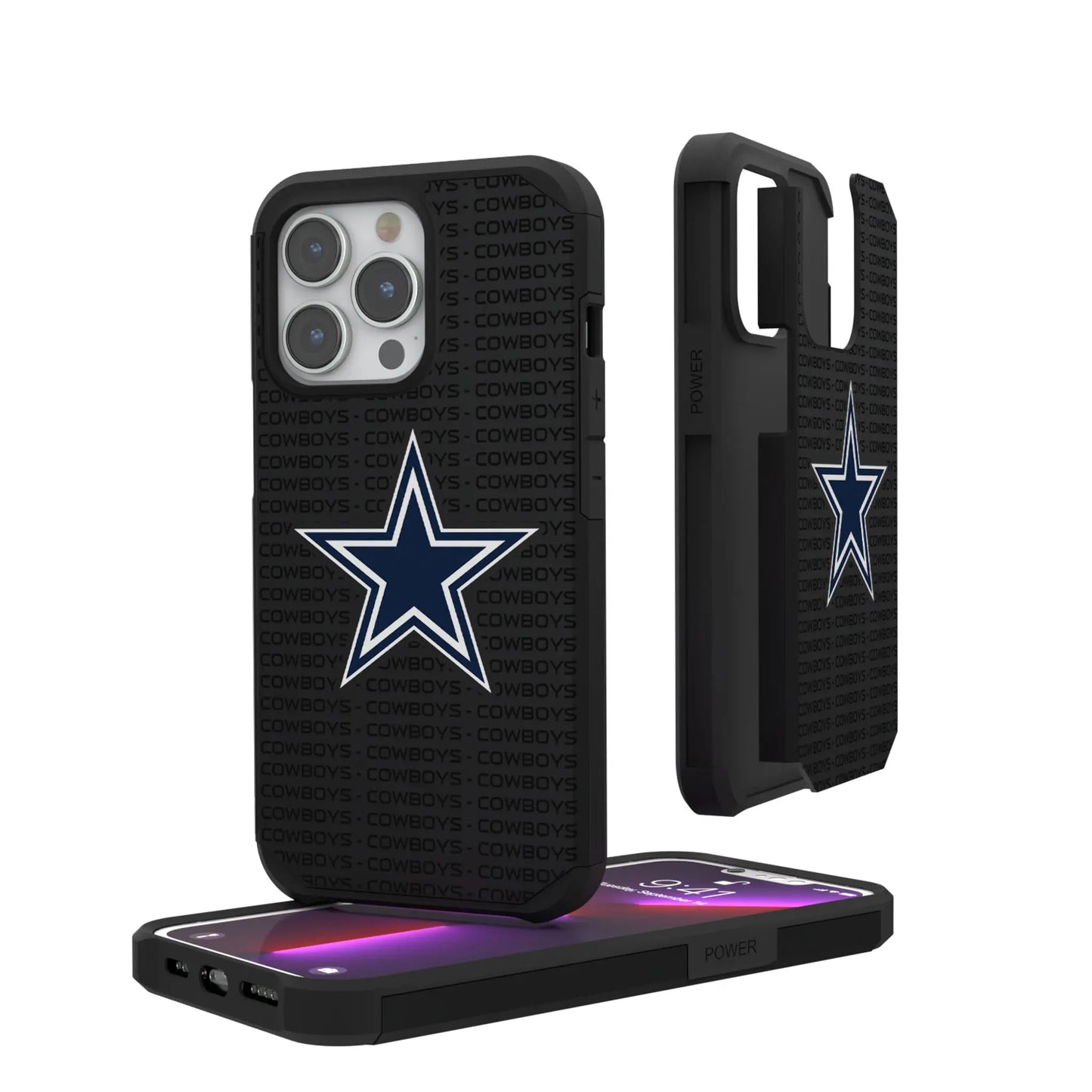 Dallas Cowboys Text Backdrop Rugged Phone Case for Apple iPhone