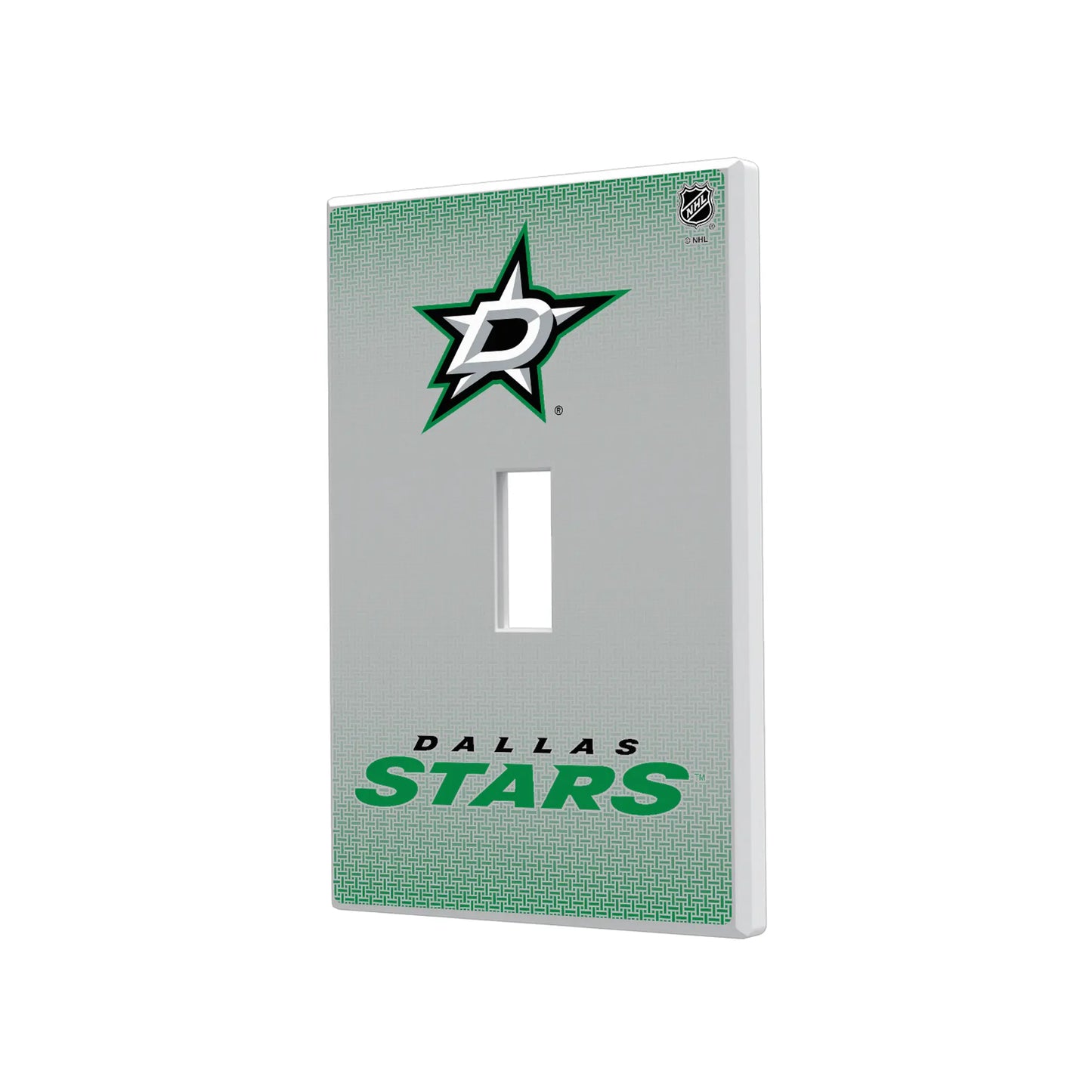 Dallas Stars Linen Hidden-Screw Light Switch Plate