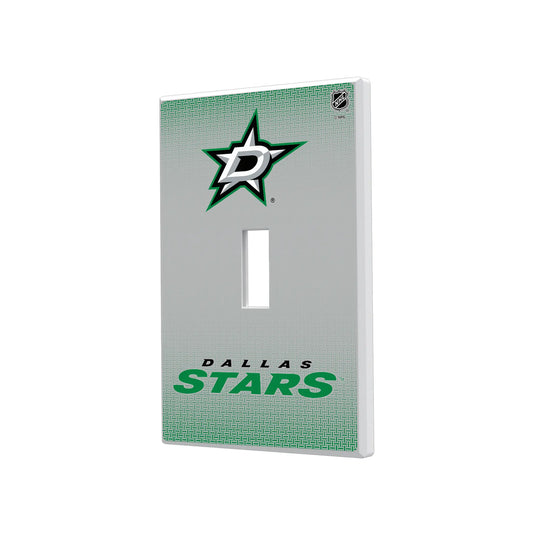 Dallas Stars Linen Hidden-Screw Light Switch Plate