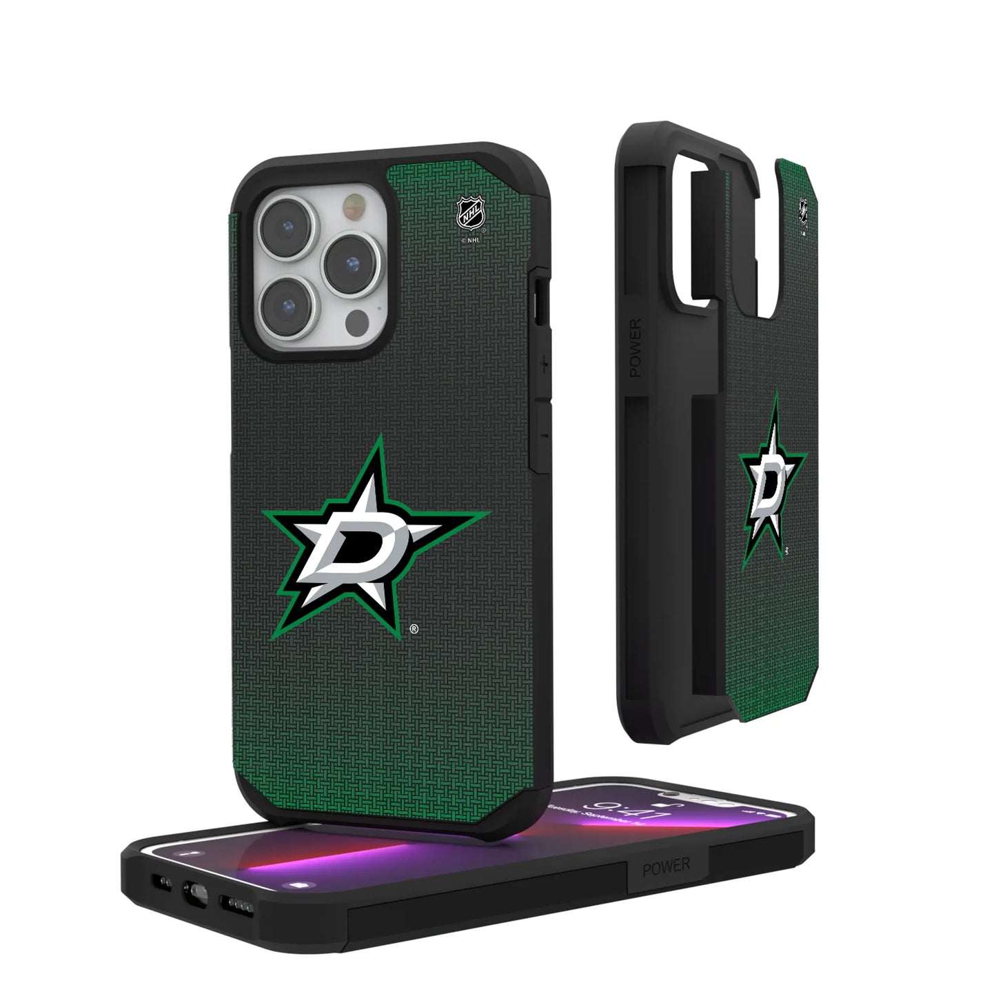 Dallas Stars Linen Rugged Phone Case for Apple iPhone