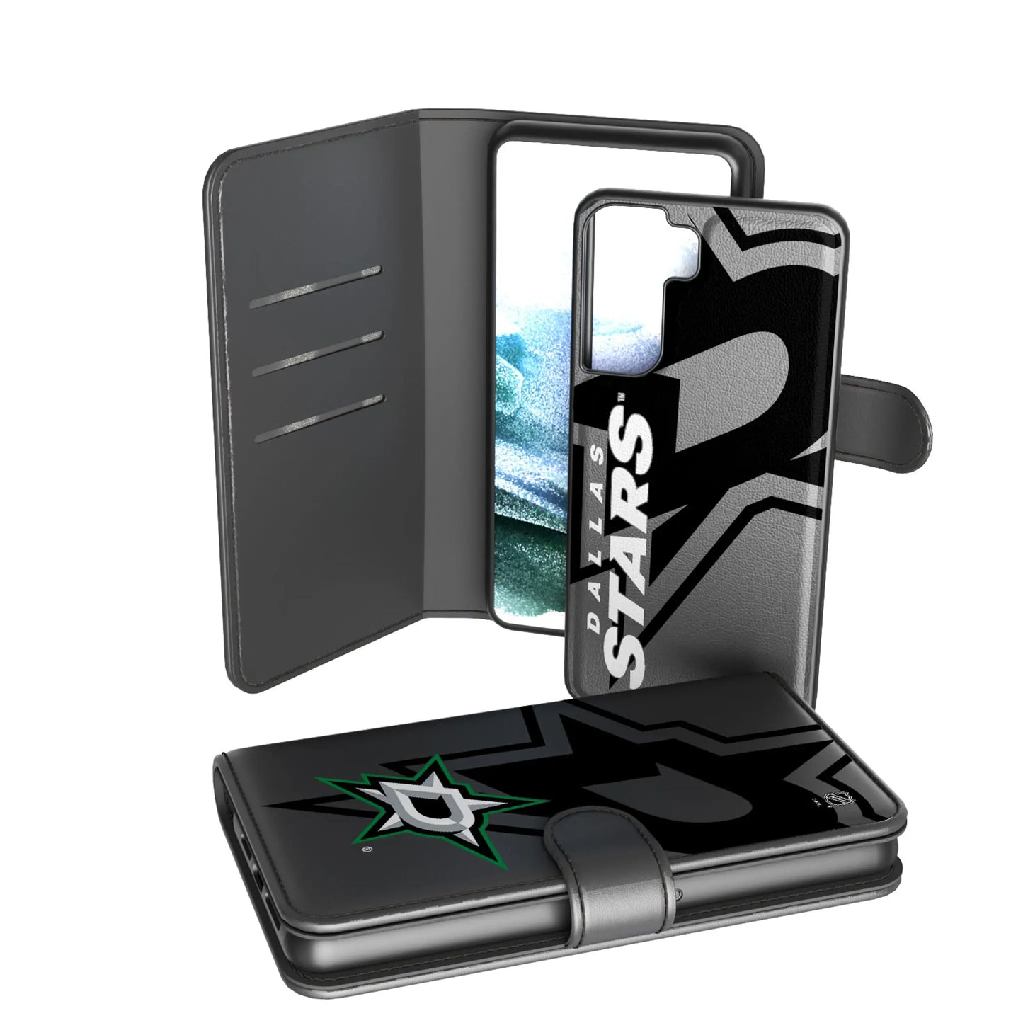 Dallas Stars Monocolor Tilt Wallet Phone Case for Apple iPhone
