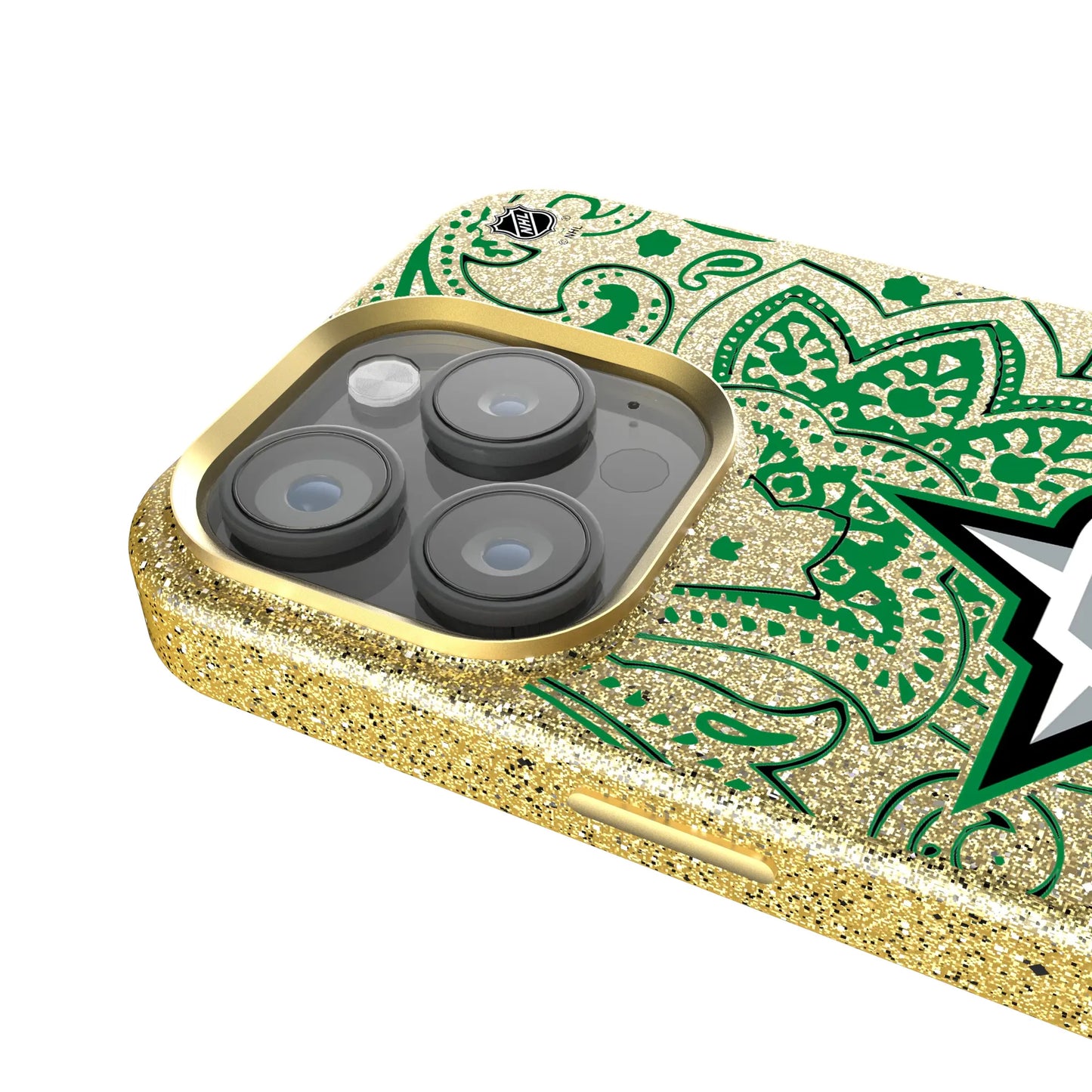 Dallas Stars Paisley Bling Phone Case for Apple iPhone