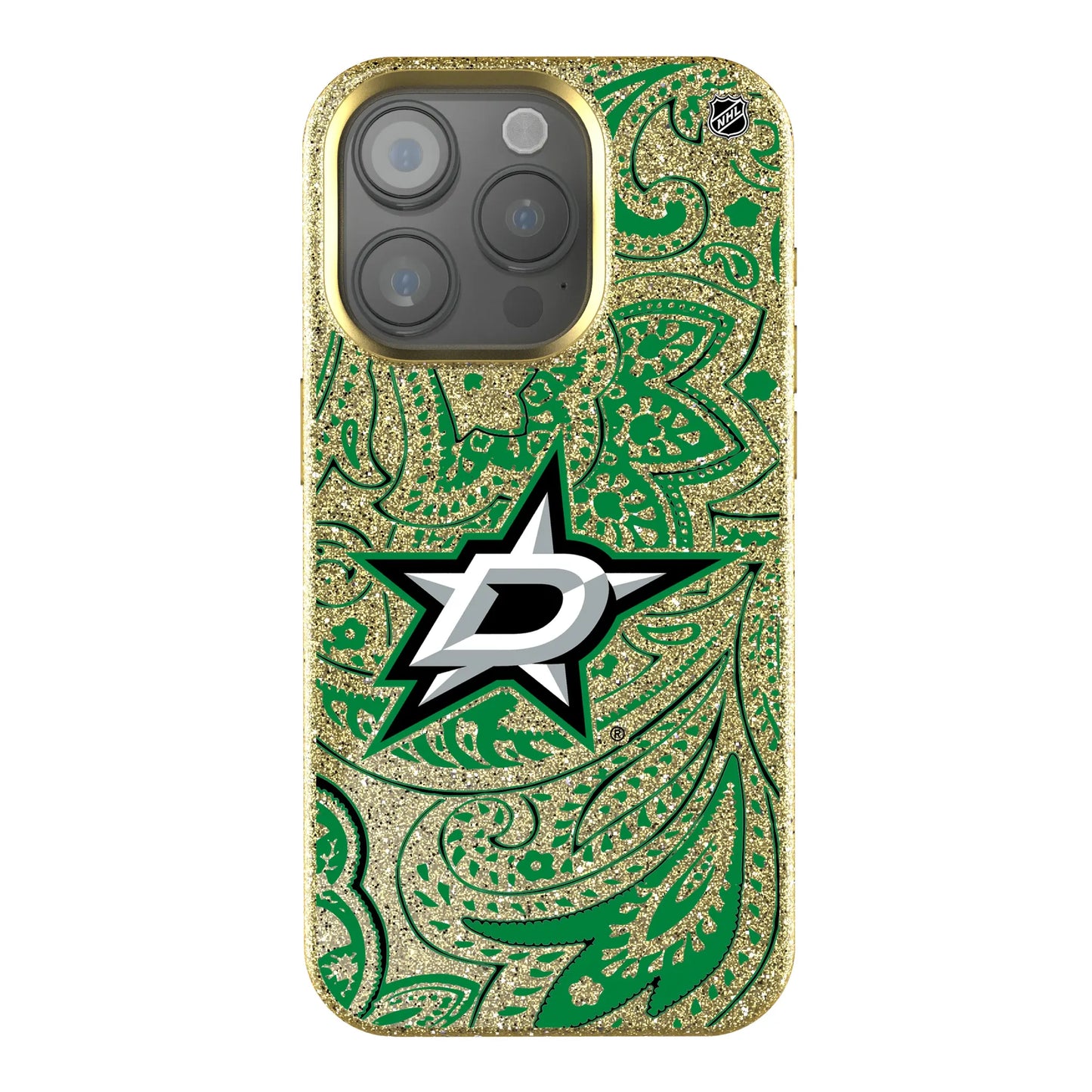 Dallas Stars Paisley Bling Phone Case for Apple iPhone