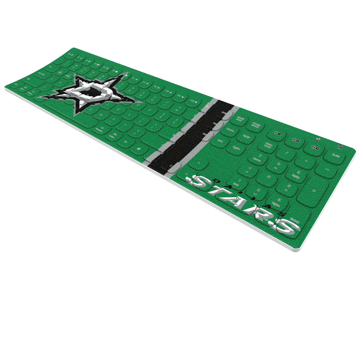 Dallas Stars Stripe Curved Wireless Keyboard