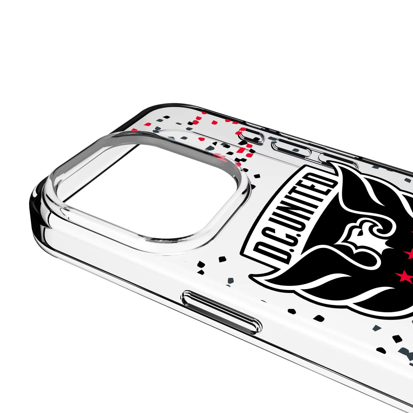 DC United Confetti Clear Phone Case for Apple iPhone