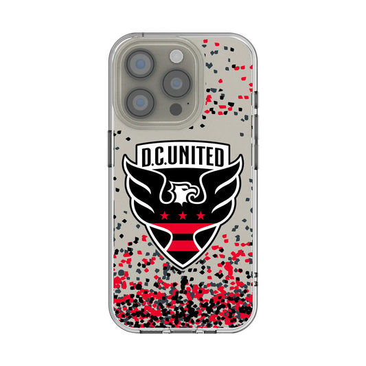 DC United Confetti Clear Phone Case for Apple iPhone