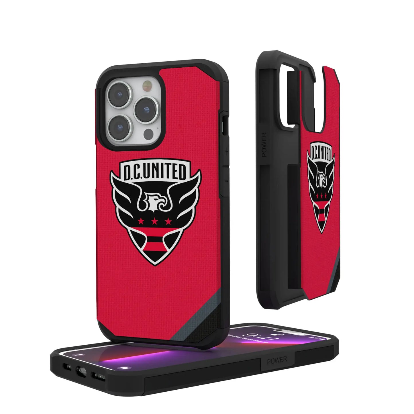 DC United Diagonal Stripe Rugged Phone Case for Apple iPhone