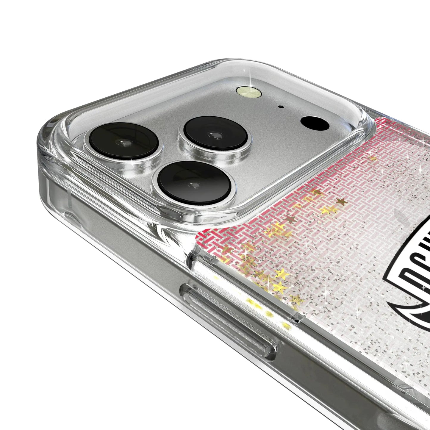 DC United Linen Glitter Phone Case for Apple iPhone