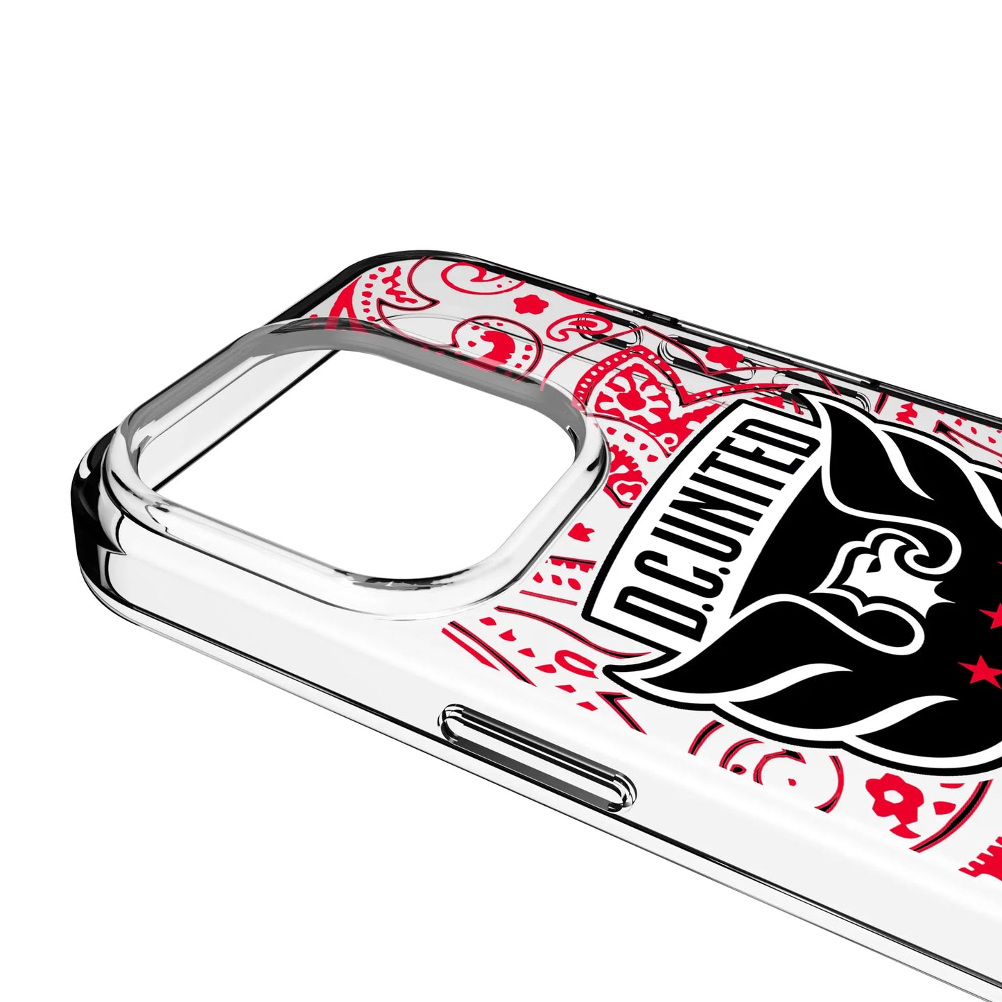 DC United Paisley Clear Phone Case for Apple iPhone
