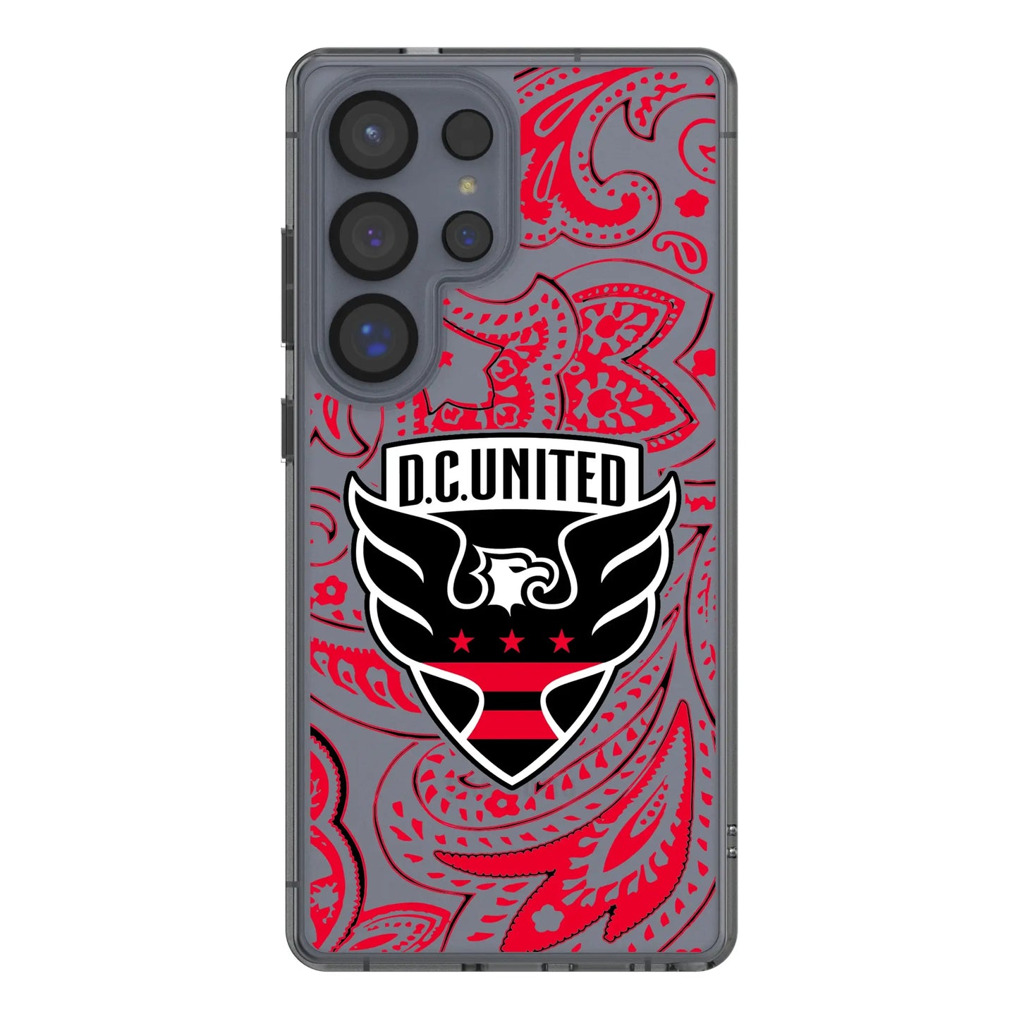 DC United Paisley Clear Phone Case for Samsung Galaxy
