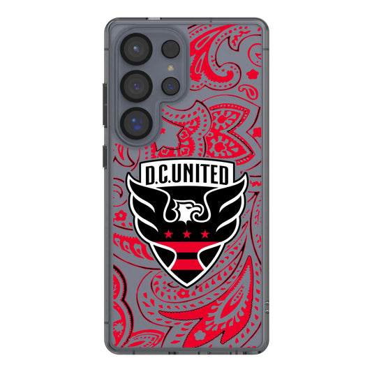 DC United Paisley Clear Phone Case for Samsung Galaxy