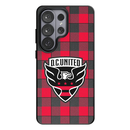 DC United Plaid MagSafe Compatible Phone Case for Samsung Galaxy