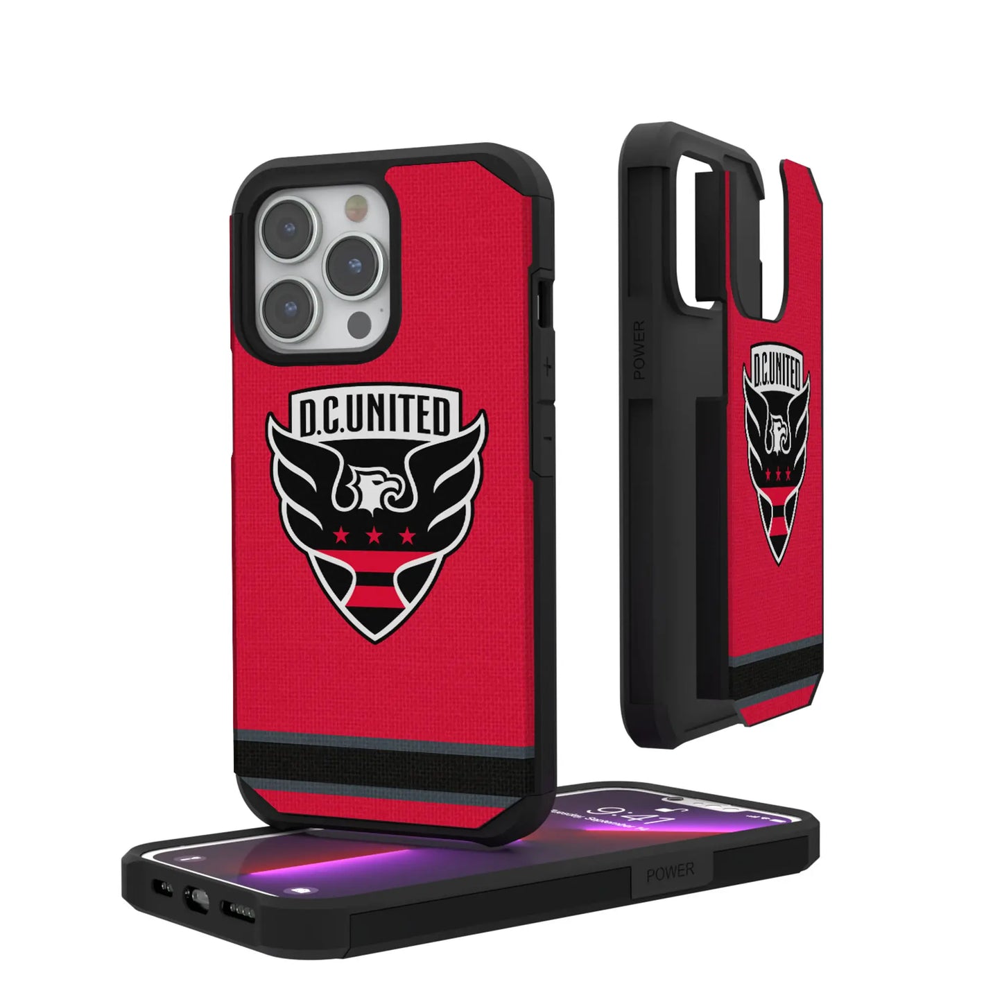 DC United Stripe Rugged Phone Case for Apple iPhone