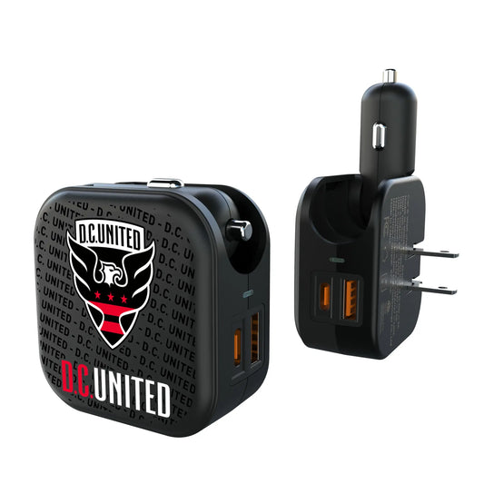 DC United Text Backdrop 2 in 1 USB A/C Charger