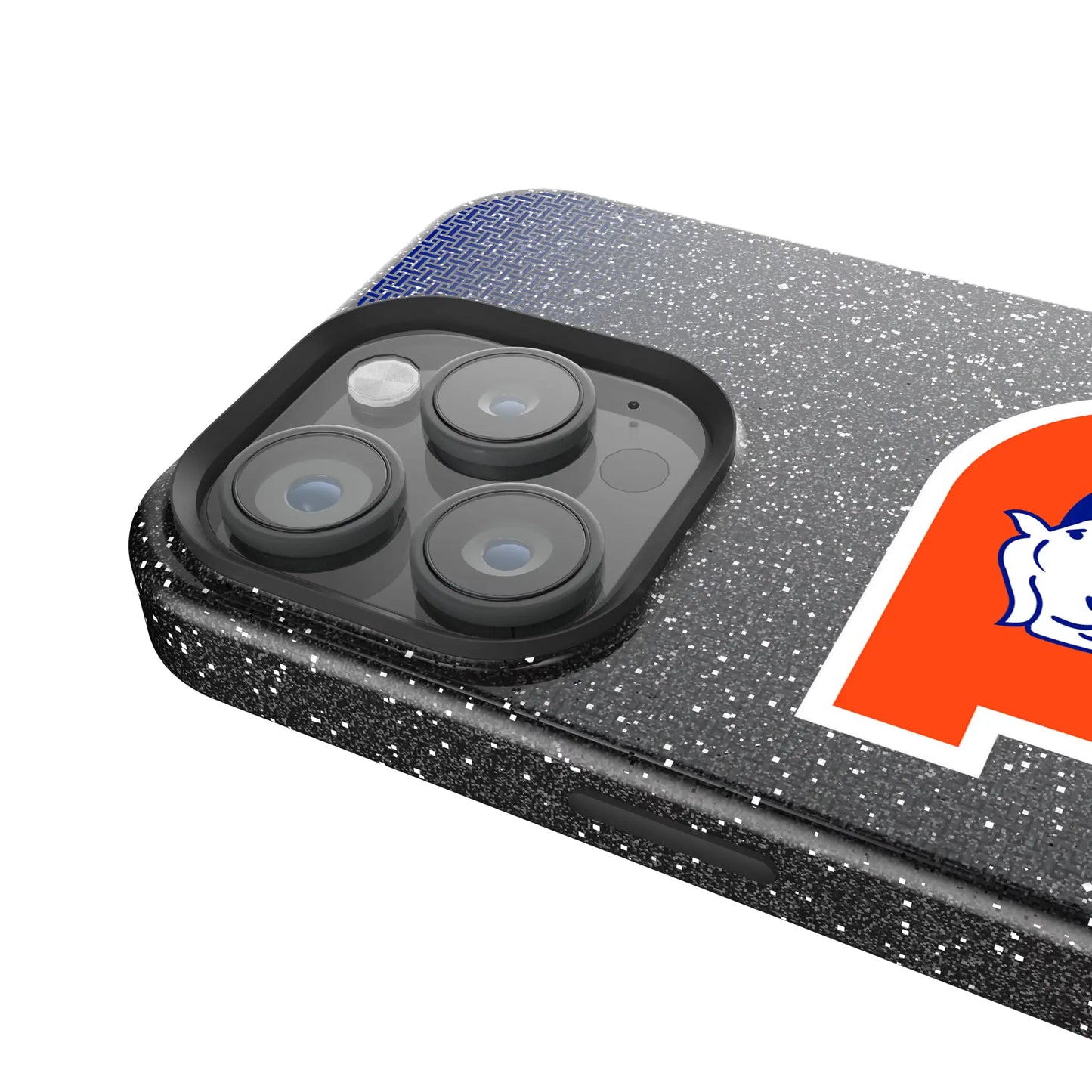 Denver Broncos 1993-1996 Historic Collection Linen Black Bling Phone Case for Apple iPhone