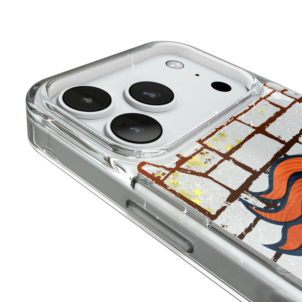Denver Broncos Brick Glitter Phone Case for Apple iPhone