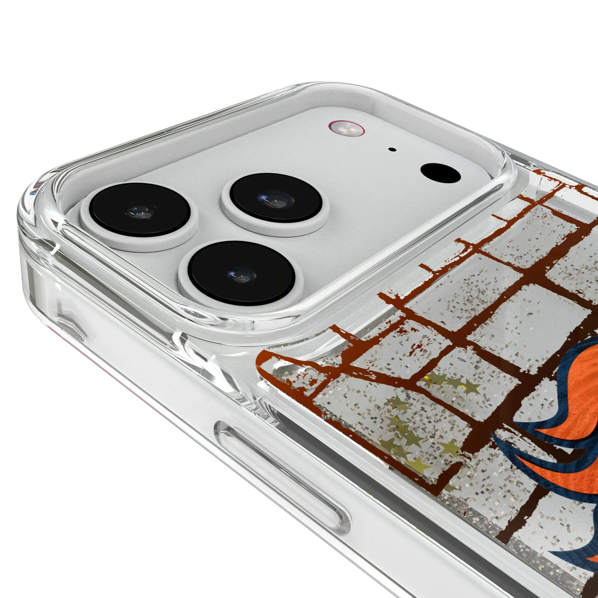 Denver Broncos Brick Glitter Phone Case for Apple iPhone