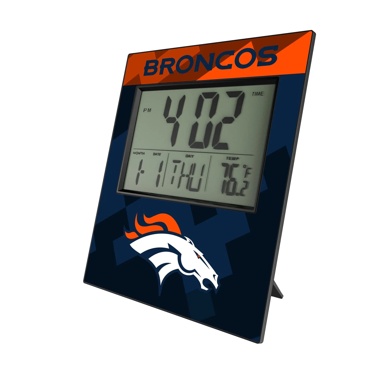 Denver Broncos Color Block Wall Clock