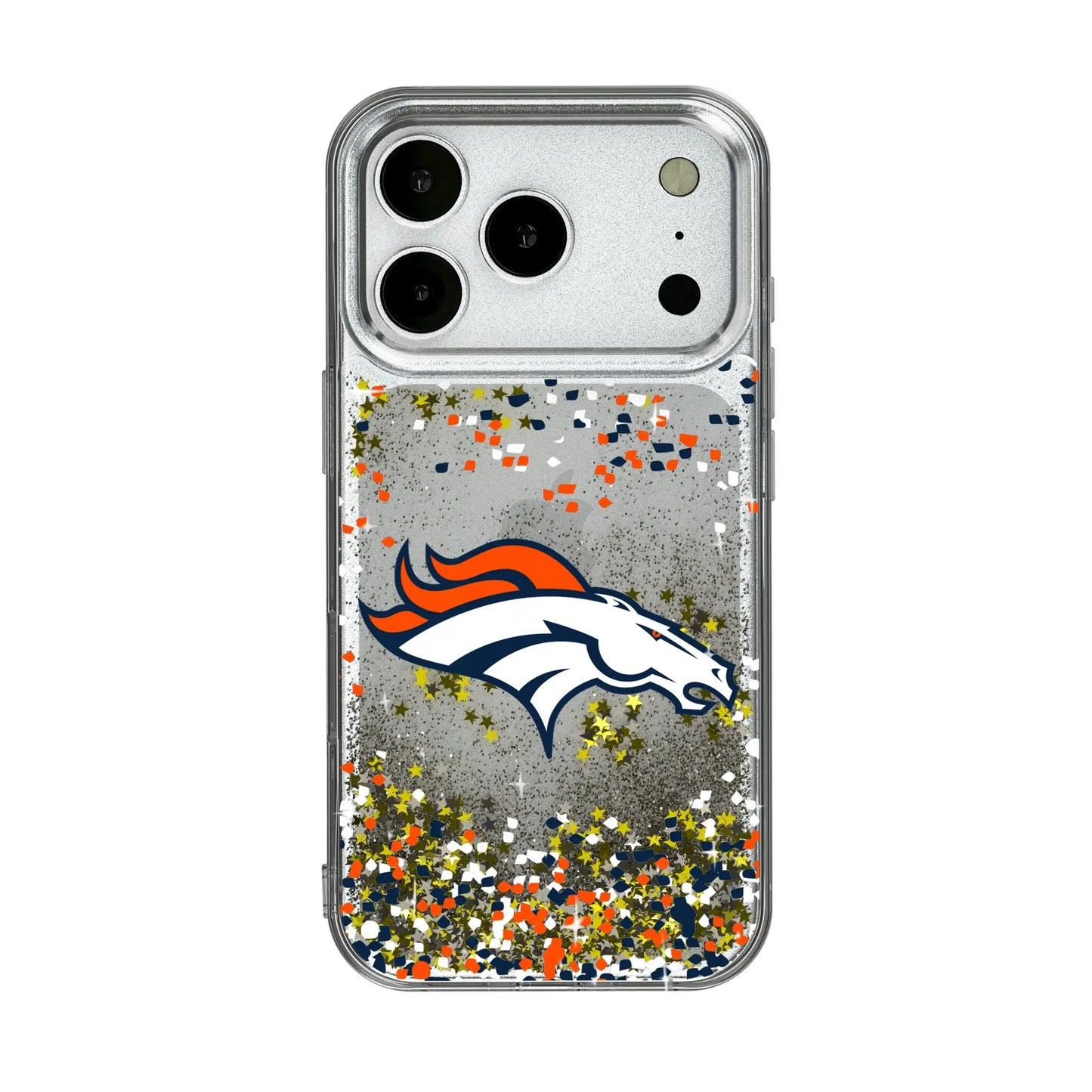 Denver Broncos Confetti Glitter Phone Case for Apple iPhone