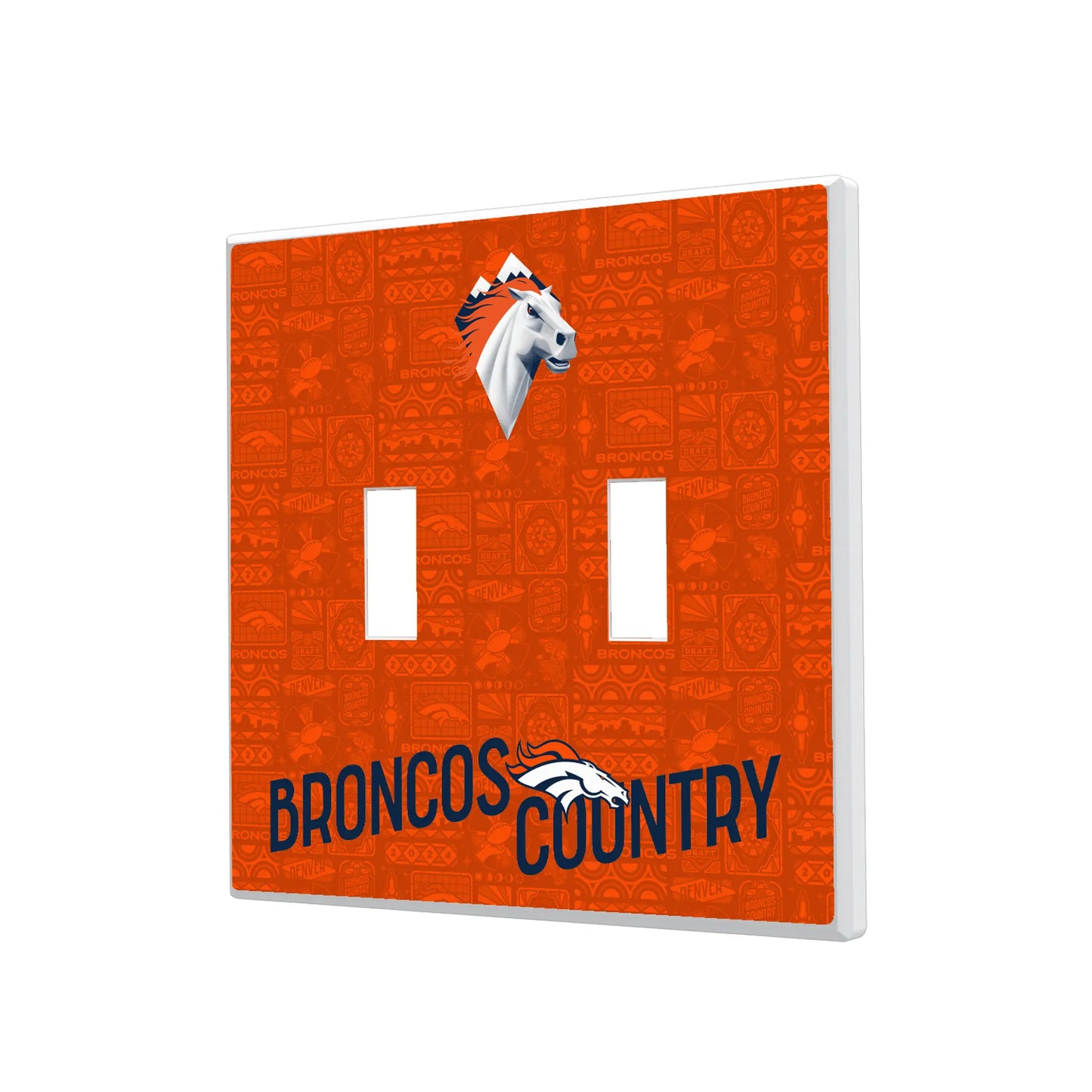 Denver Broncos Deco Hidden-Screw Light Switch Plate