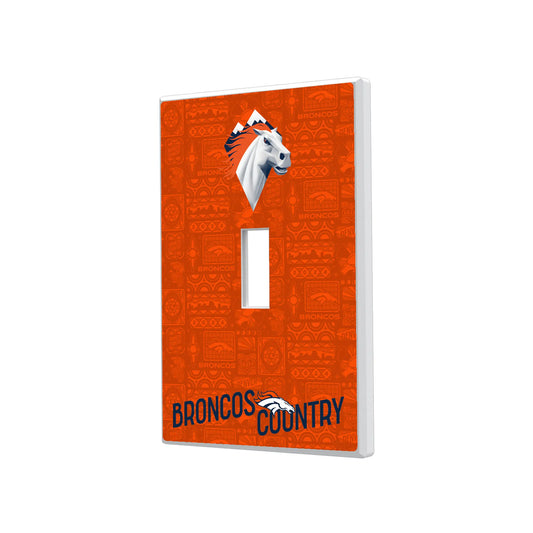Denver Broncos Deco Hidden-Screw Light Switch Plate