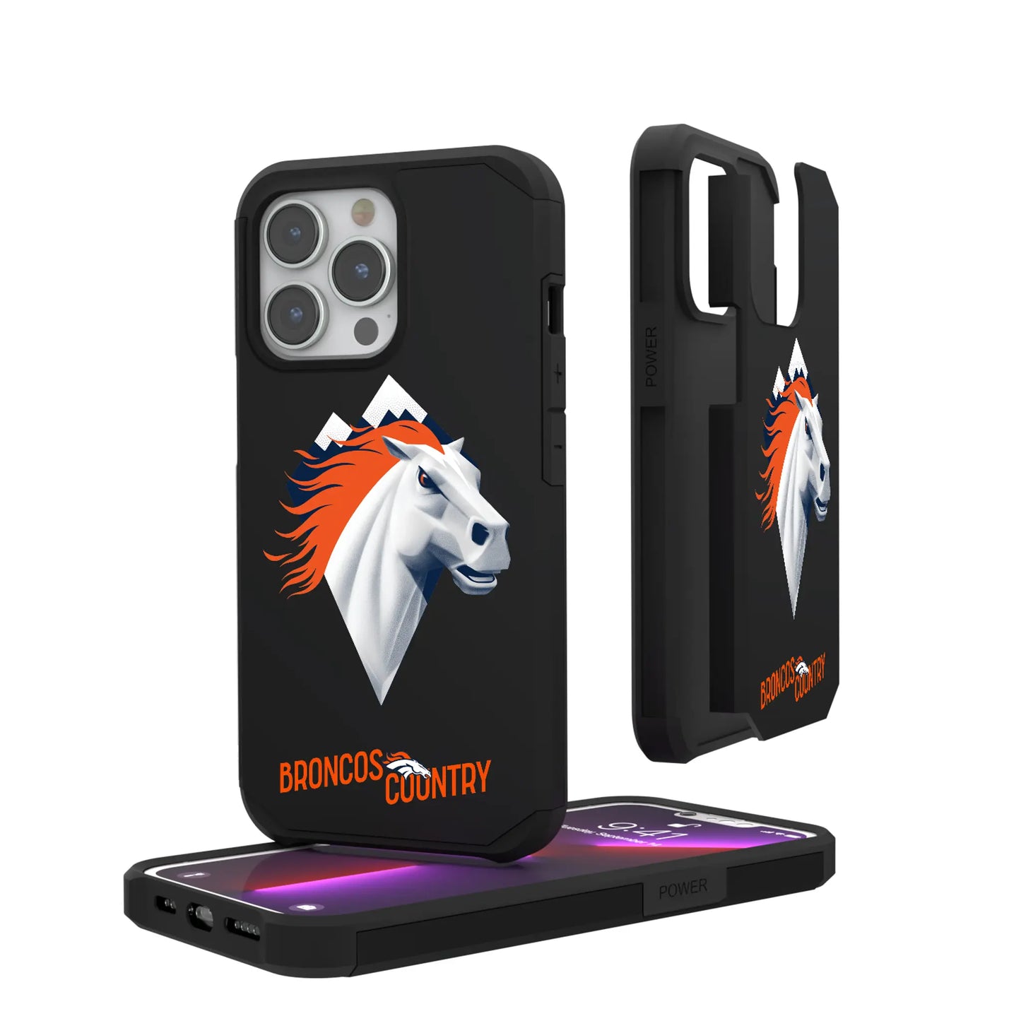 Denver Broncos Deco Rugged Phone Case for Apple iPhone