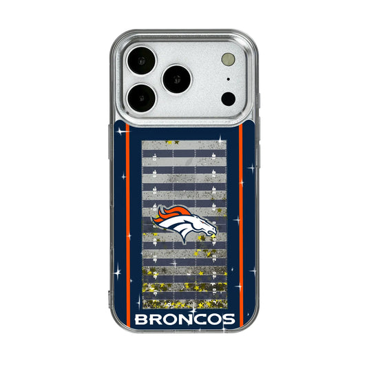 Denver Broncos Field Glitter Phone Case for Apple iPhone