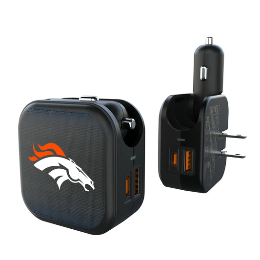 Denver Broncos Linen 2 in 1 USB A/C Charger