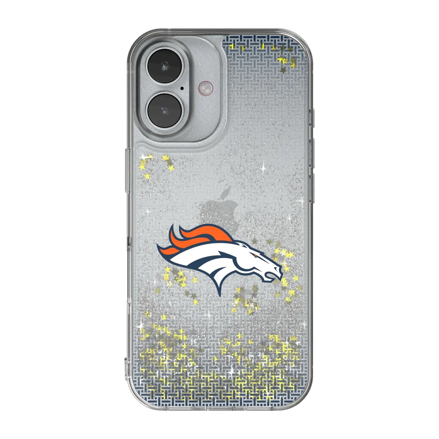 Denver Broncos Linen Glitter Phone Case for Apple iPhone