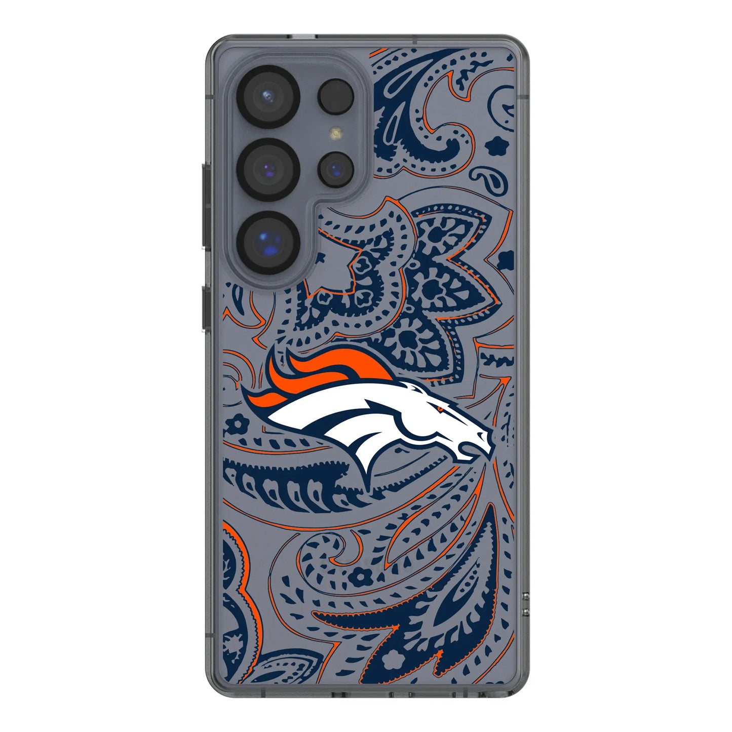 Denver Broncos Paisley Clear Phone Case for Samsung Galaxy