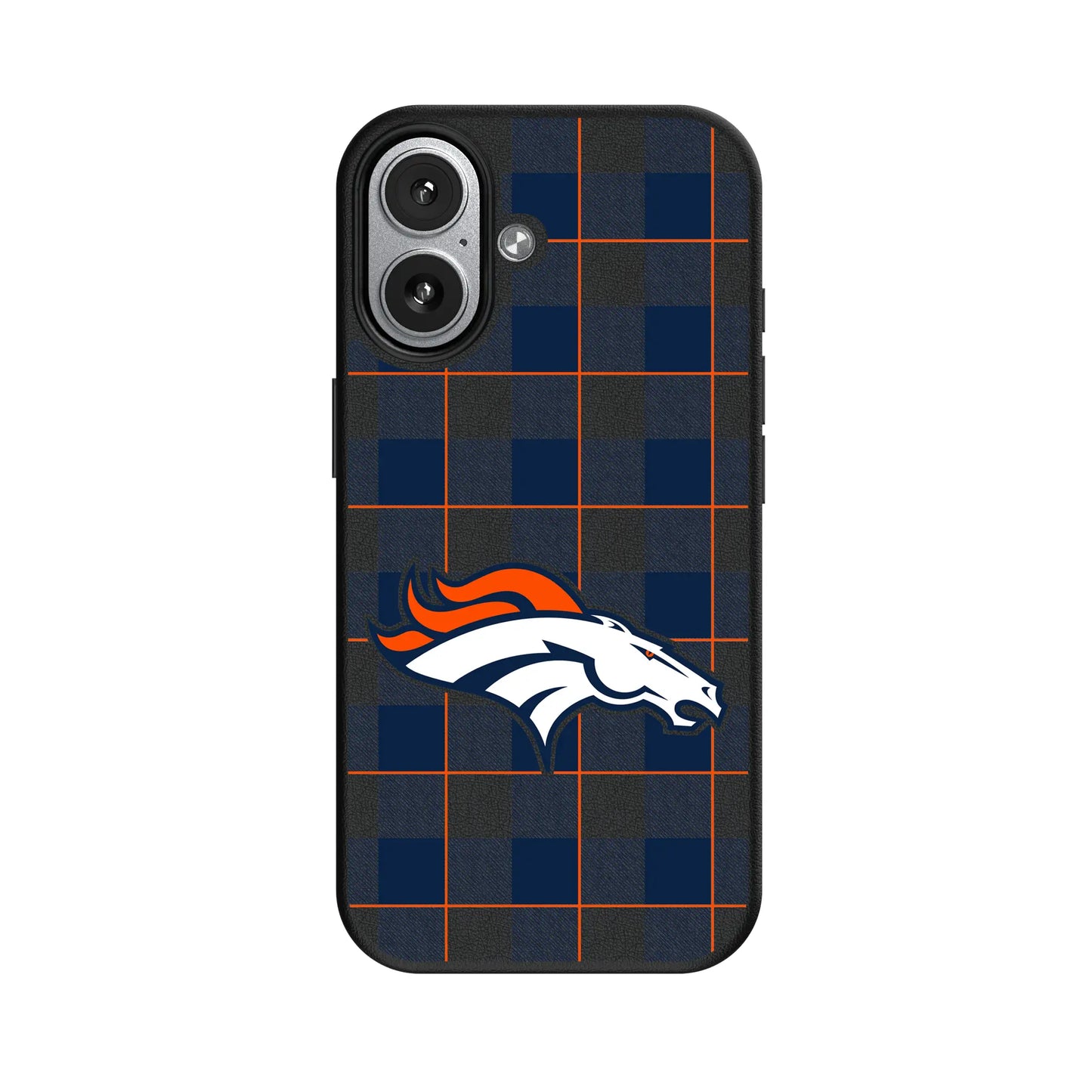 Denver Broncos Plaid MagSafe Compatible Phone Case for Apple iPhone