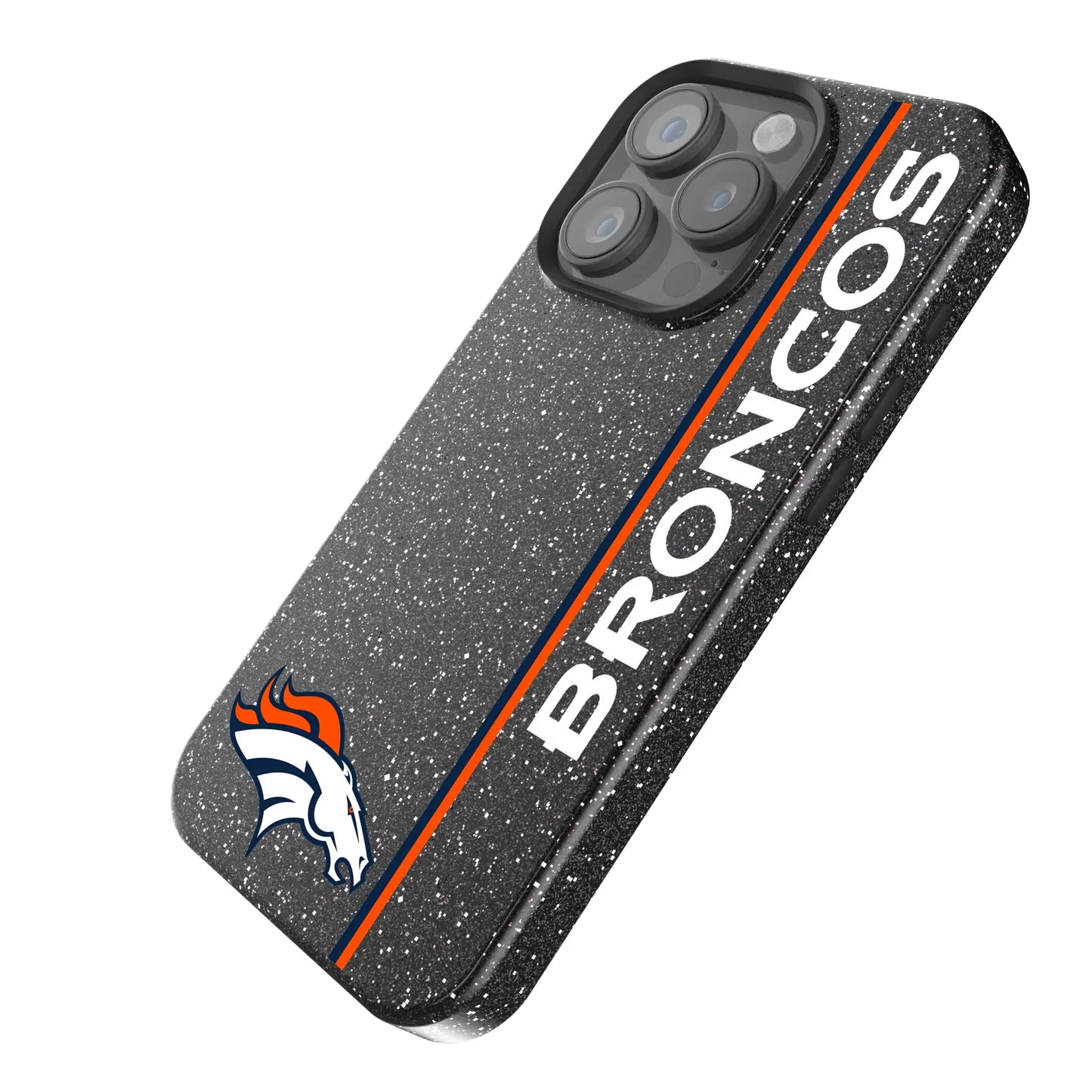 Denver Broncos Sidebar Black Bling Phone Case for Apple iPhone