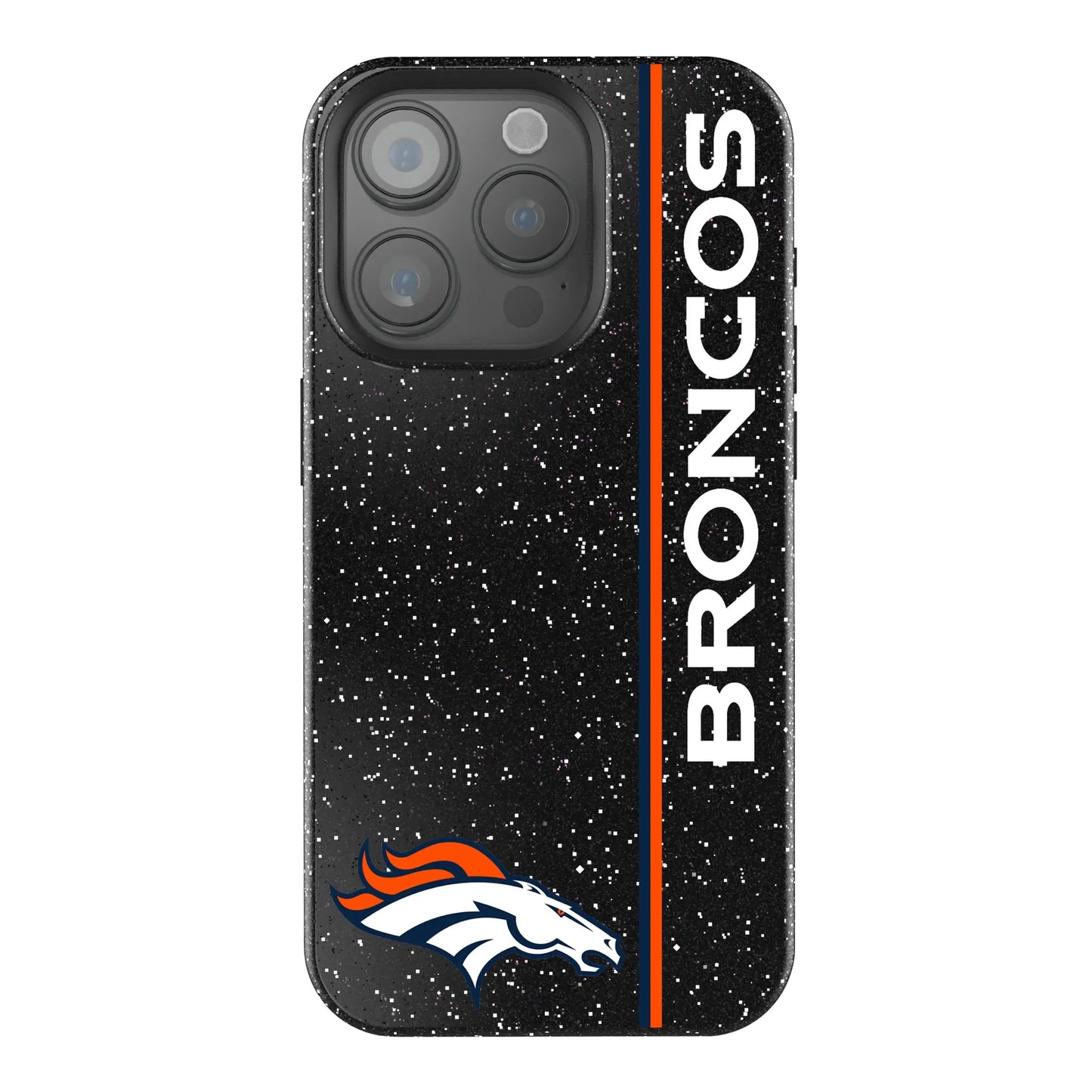 Denver Broncos Sidebar Black Bling Phone Case for Apple iPhone