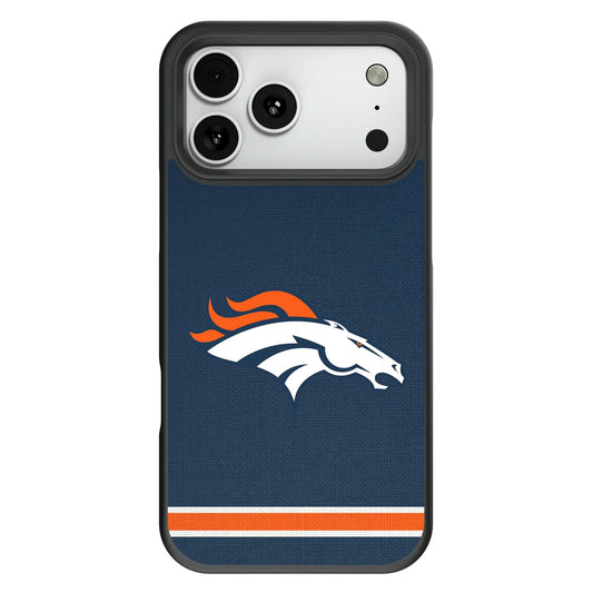 Denver Broncos Stripe Bump Phone Case for Apple iPhone