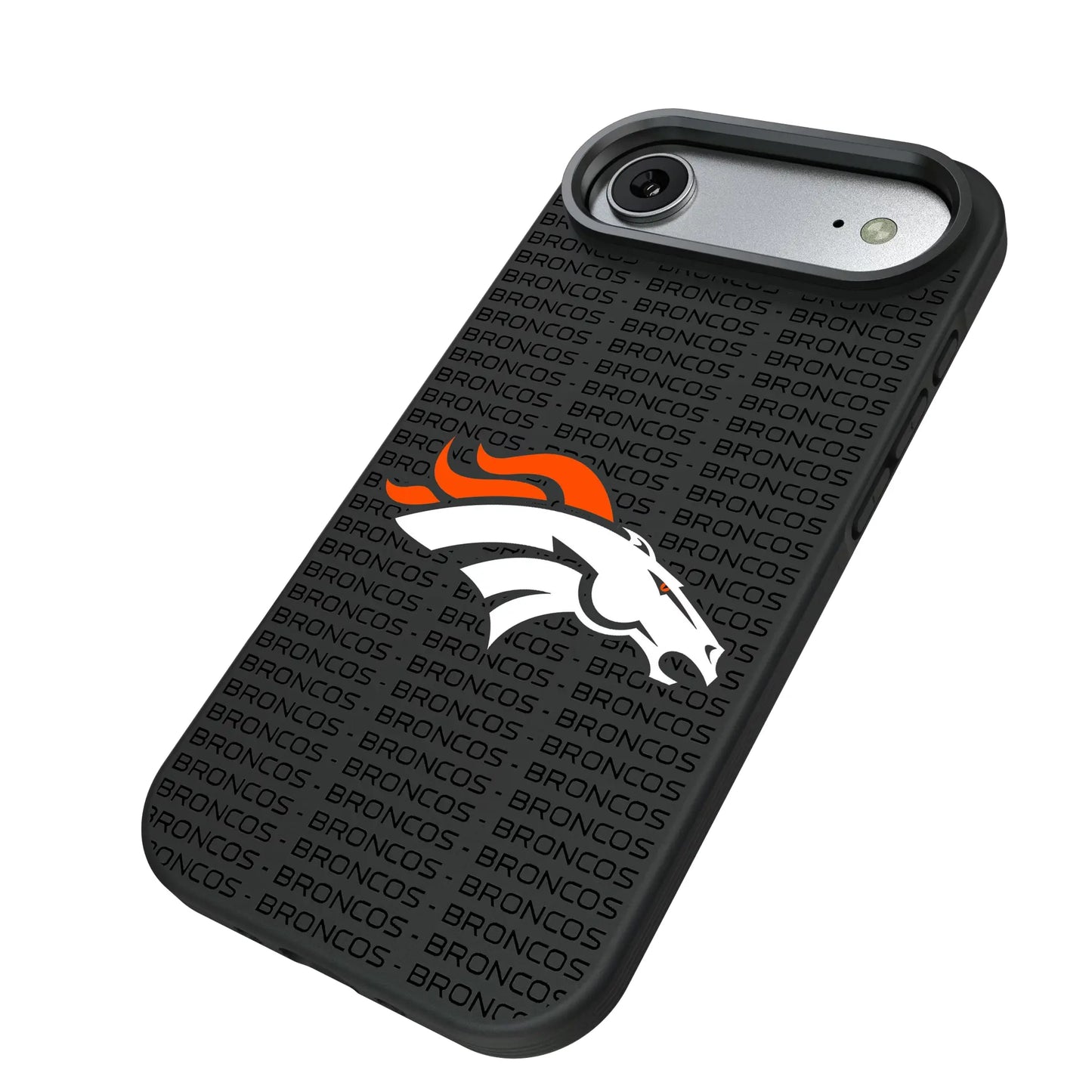 Denver Broncos Text Backdrop Bump Phone Case for Apple iPhone