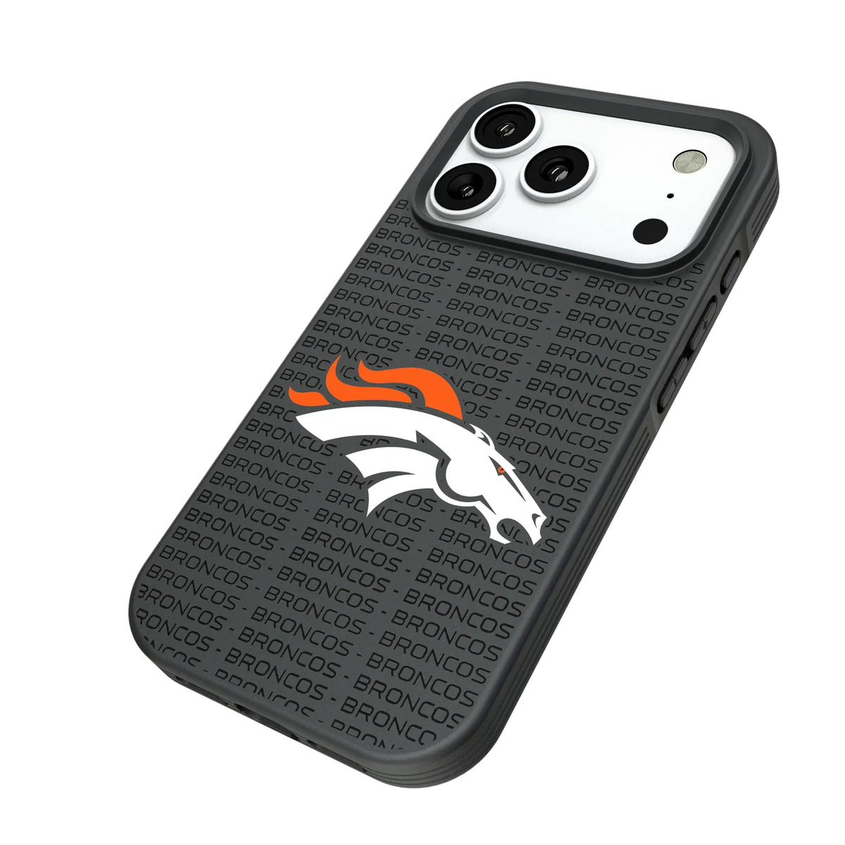 Denver Broncos Text Backdrop Bump Phone Case for Apple iPhone