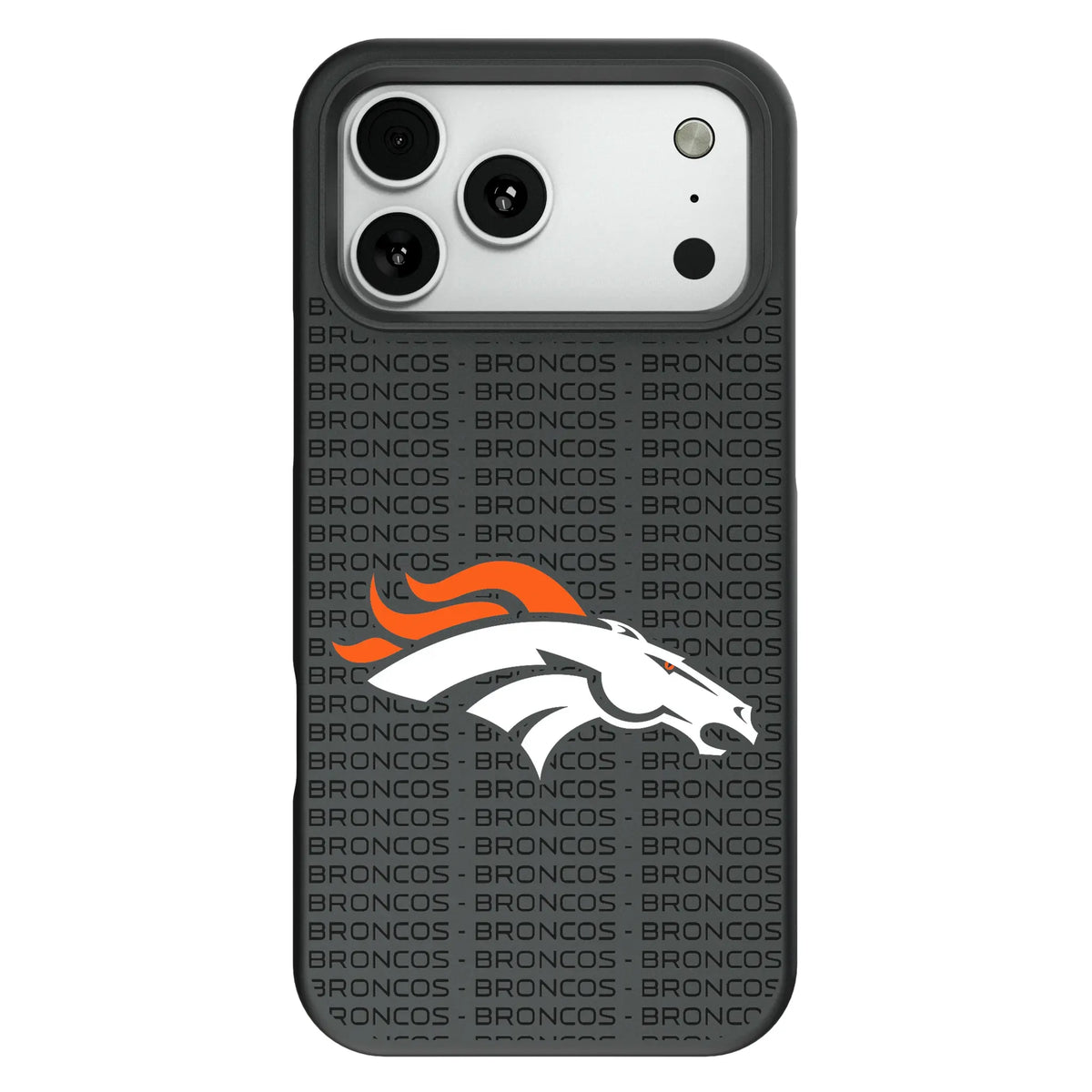 Denver Broncos Text Backdrop Bump Phone Case for Apple iPhone