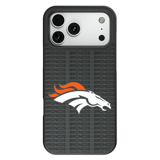 Denver Broncos Text Backdrop Bump Phone Case for Apple iPhone
