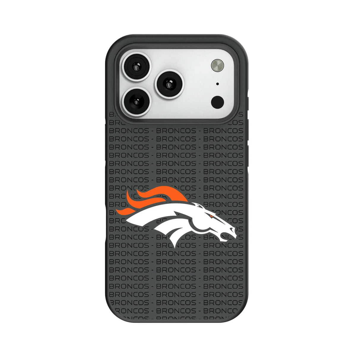 Denver Broncos Text Backdrop Bump Phone Case for Apple iPhone