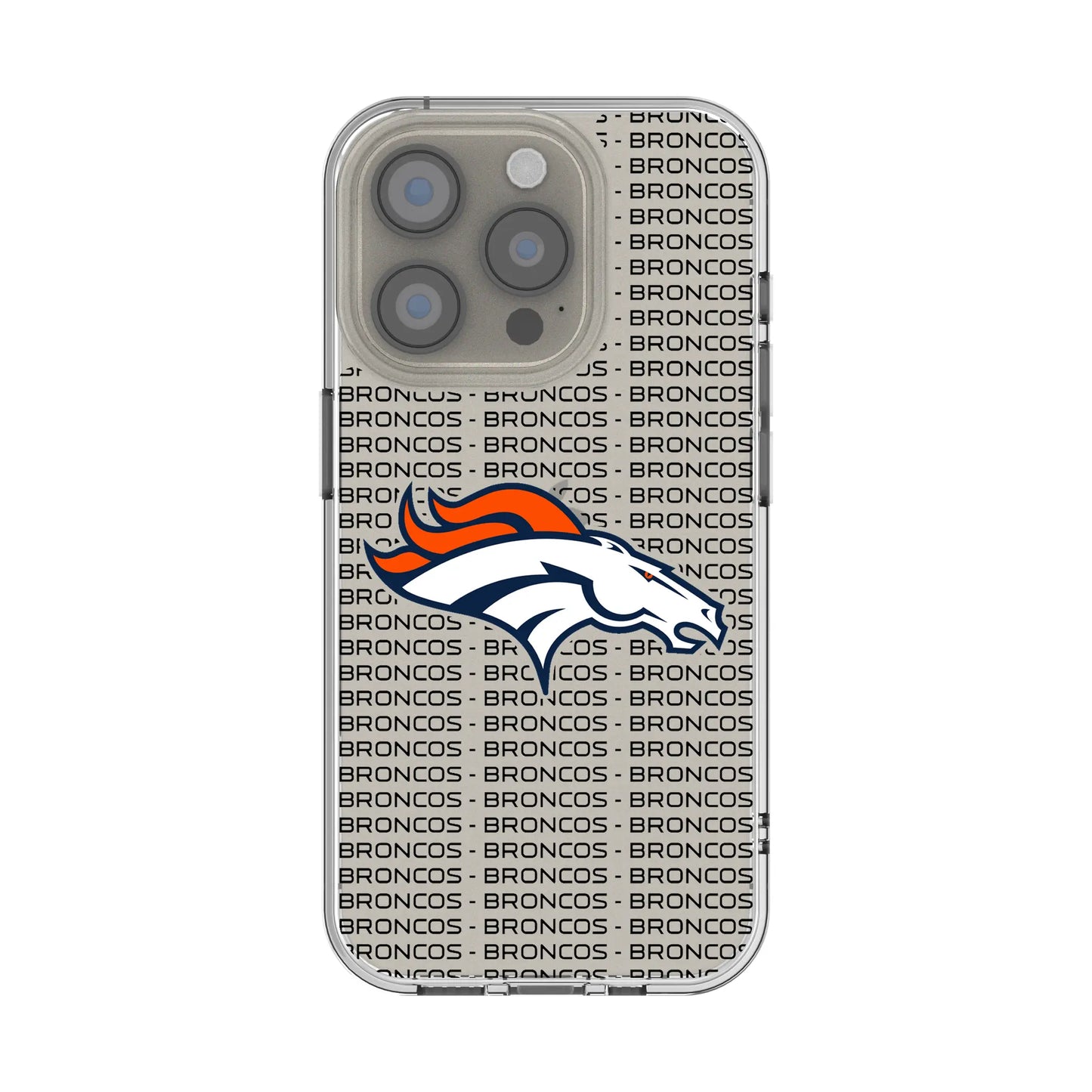 Denver Broncos Text Backdrop Clear Phone Case for Apple iPhone