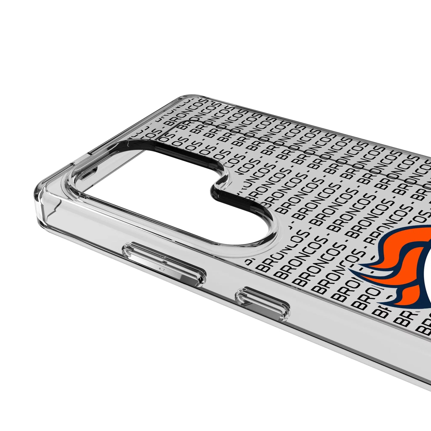 Denver Broncos Text Backdrop Clear Phone Case for Samsung Galaxy
