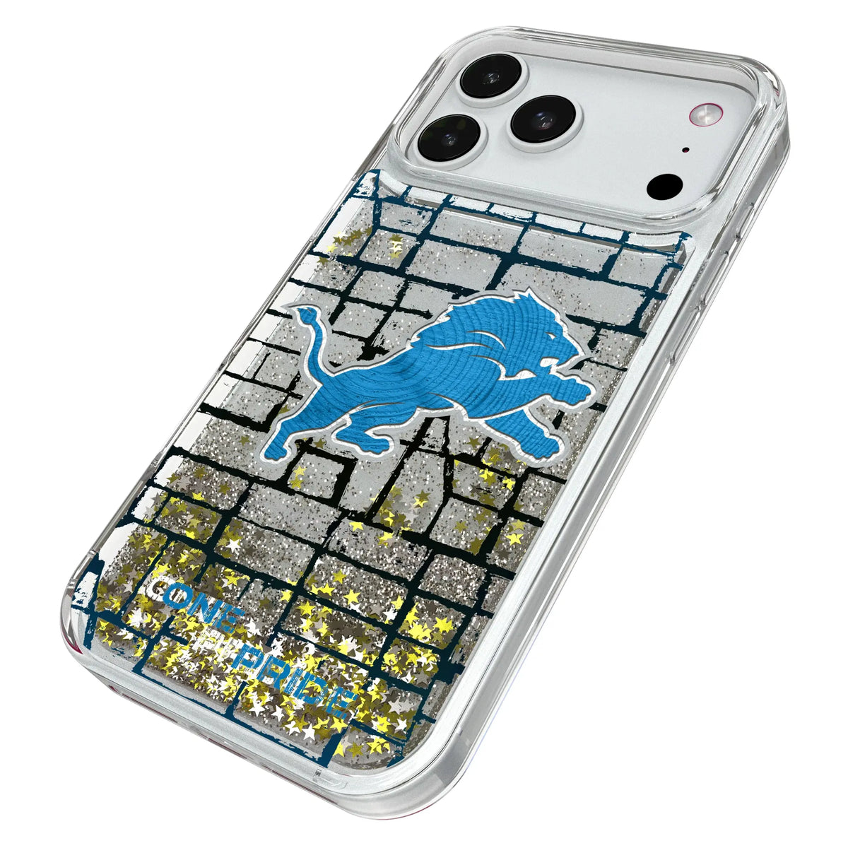 Detroit Lions Brick Glitter Phone Case for Apple iPhone