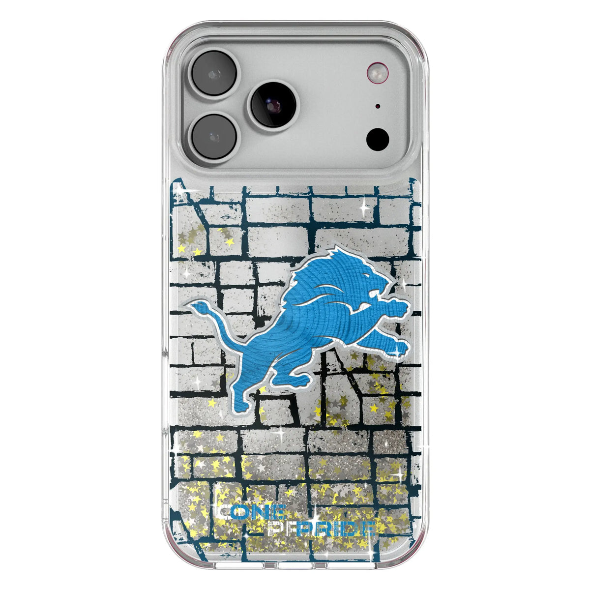 Detroit Lions Brick Glitter Phone Case for Apple iPhone
